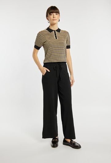 Spodnie damskie z wiązaniem