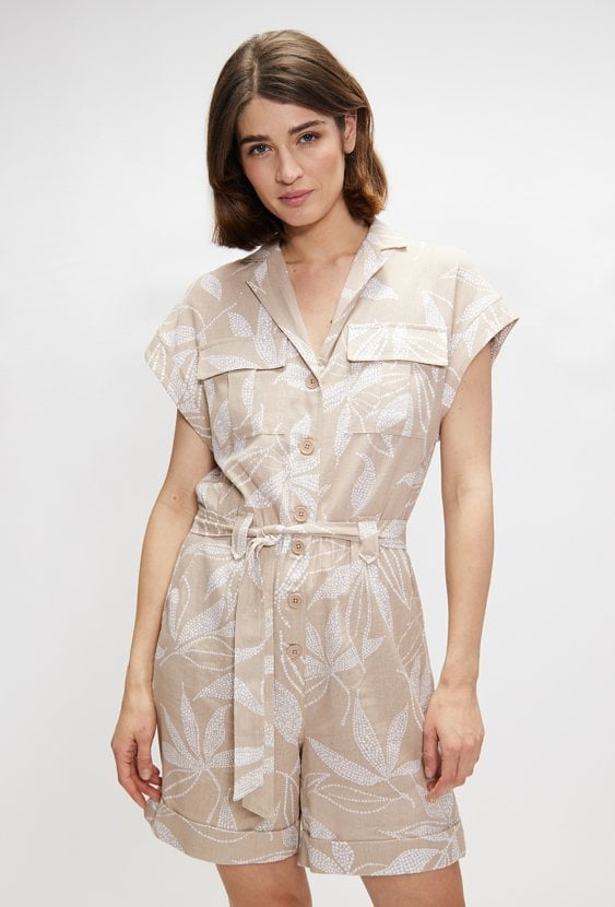 Kombinezon damski z paskiem