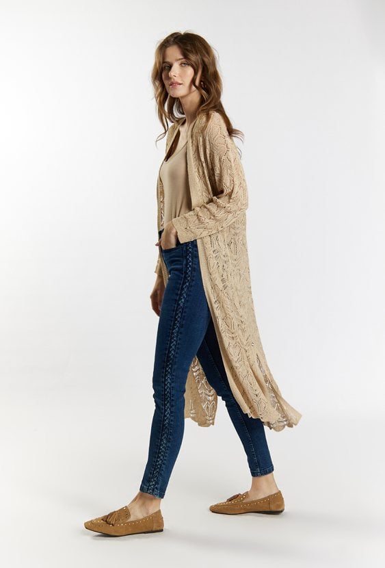 Jeansy z warkoczowym splotem