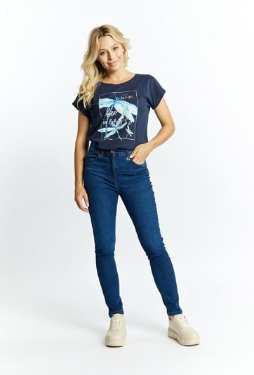 Jeansy z wysokim stanem