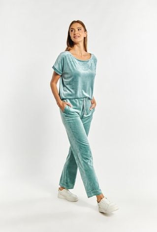 Welurowe spodnie dresowe