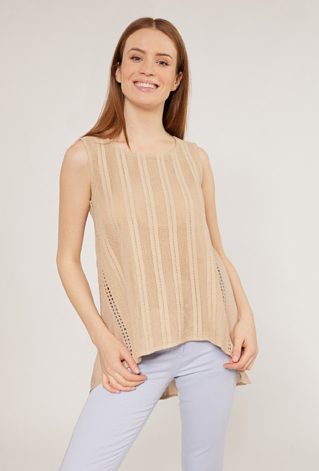 Ażurowa bluzka z dłuższym tyłem