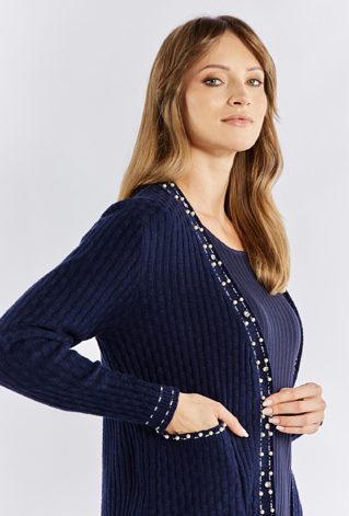 Sweter damski z koralikami