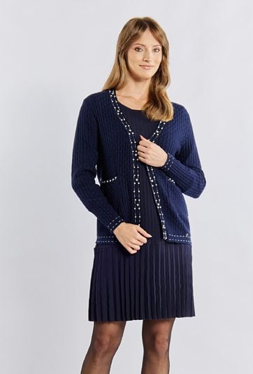 Sweter damski z koralikami