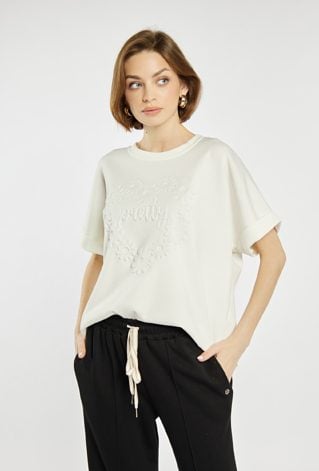 T-shirt z wypukłym wzorem