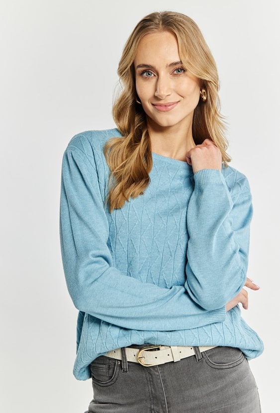 Sweter damski z delikatnym zdobieniem