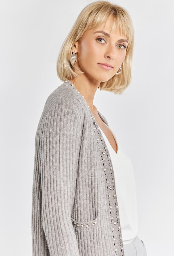 Sweter damski z koralikami