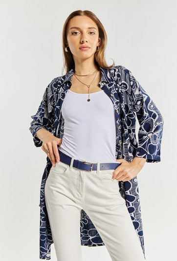 Dłuższa koszula z wiskozy