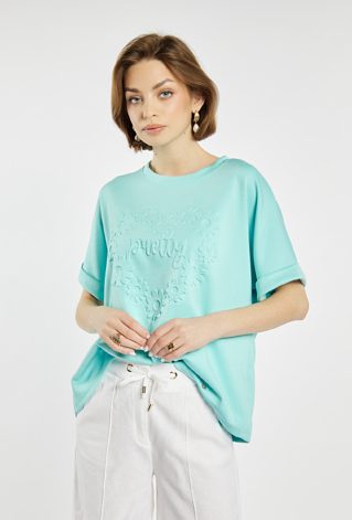 T-shirt z wypukłym wzorem