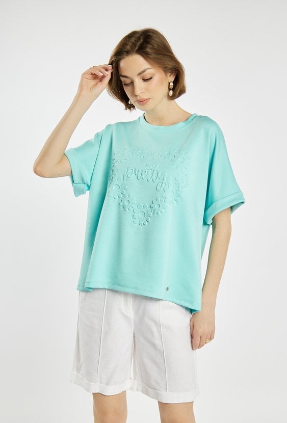 T-shirt z wypukłym wzorem