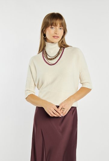 Sweter damski z golfem