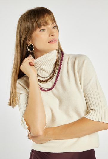 Sweter damski z golfem