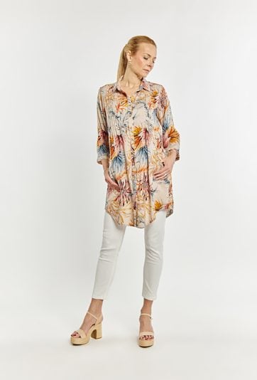 Dłuższa koszula z wiskozy