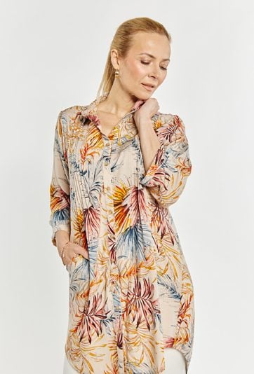 Dłuższa koszula z wiskozy