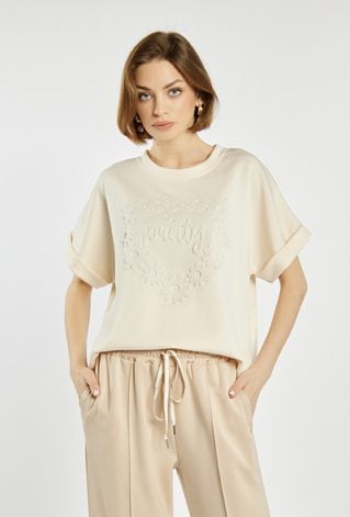 T-shirt z wypukłym wzorem