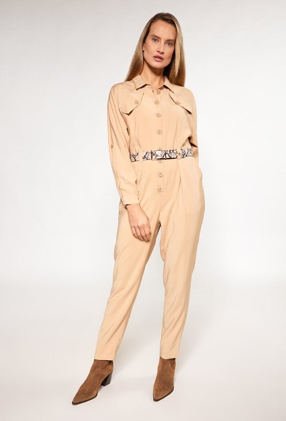 Kombinezon damski z paskiem