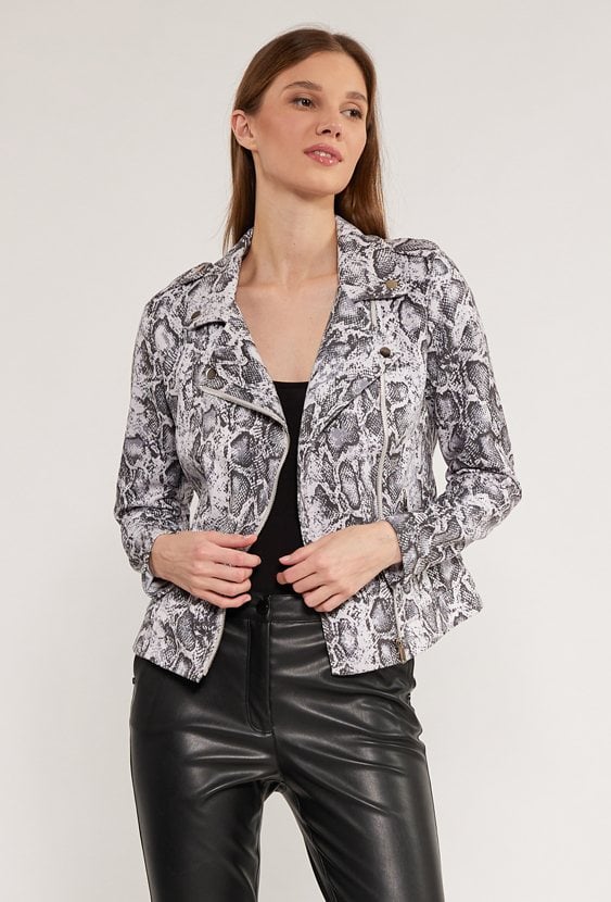 Kurtka damska w zwierzęcy print