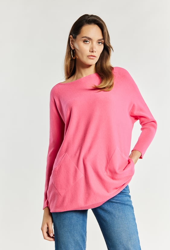 Sweter damski o luźnym fasonie