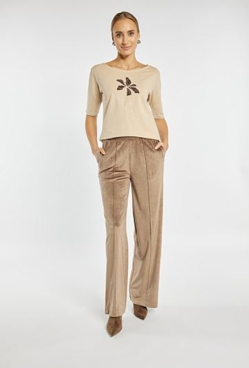 Spodnie o szerokiej nogawce