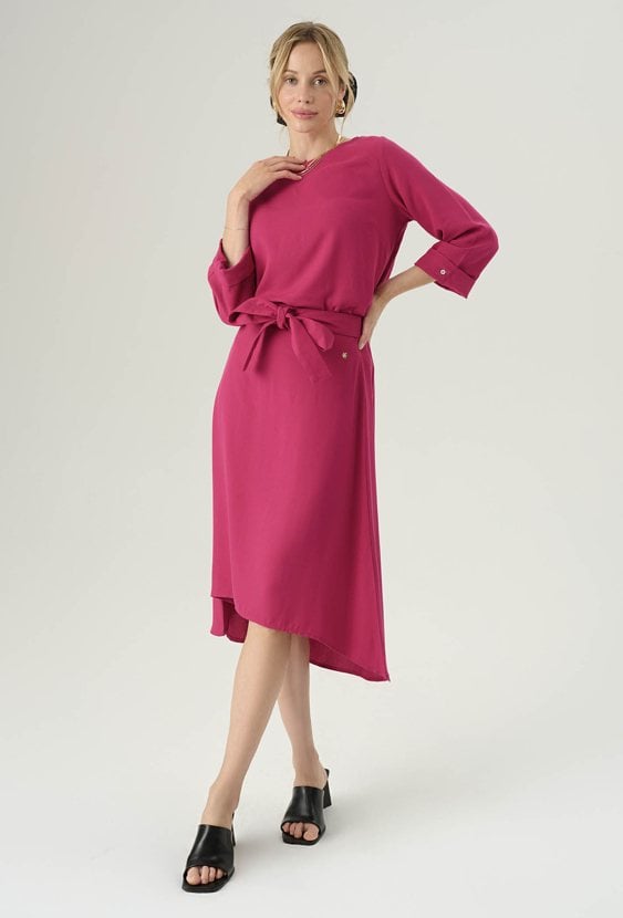 Różowa spódnica z wiskozy