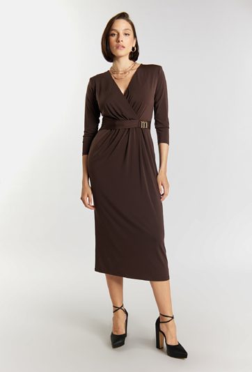 Kopertowa sukienka midi