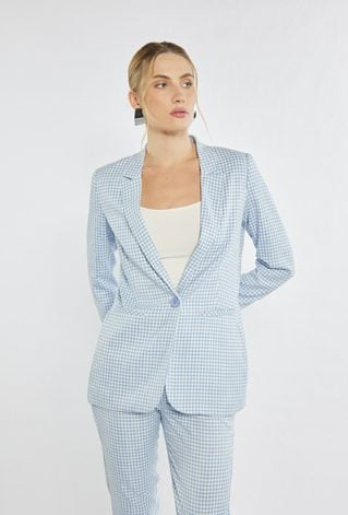 Elegancka marynarka w drobną kratę