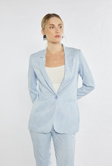 Elegancka marynarka w drobną kratę