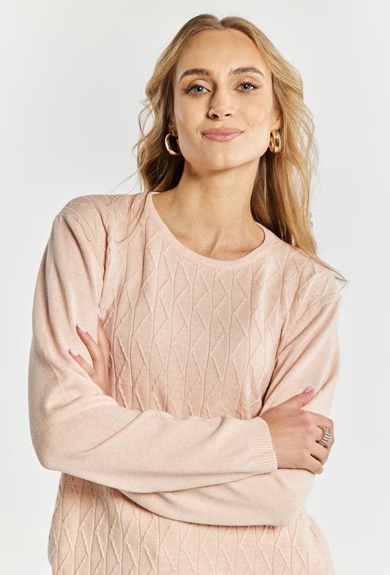 Sweter damski z delikatnym zdobieniem