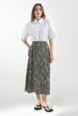 Długa kopertowa spódnica