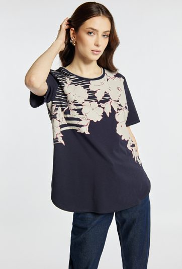 Bluzka z kwiatowym nadrukiem