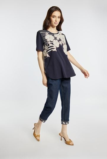 Bluzka z kwiatowym nadrukiem