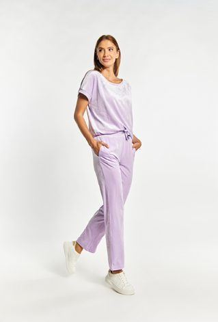 Welurowe spodnie dresowe