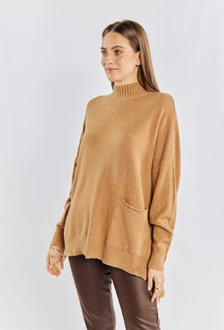 Sweter damski z jedną kieszonką