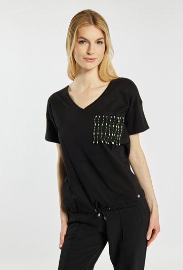 T-shirt damski z bawełny