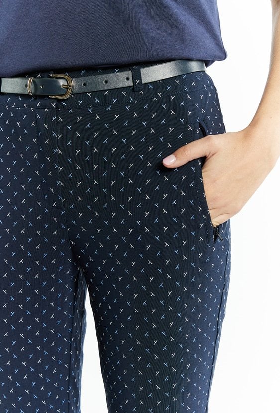 Spodnie damskie z paskiem