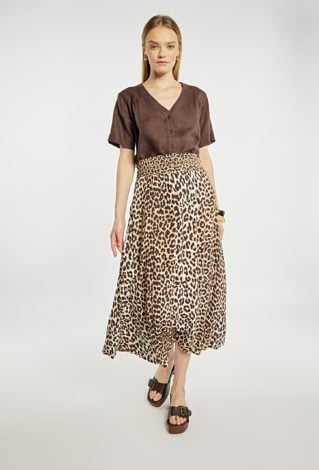 Lnianana bluzka damska