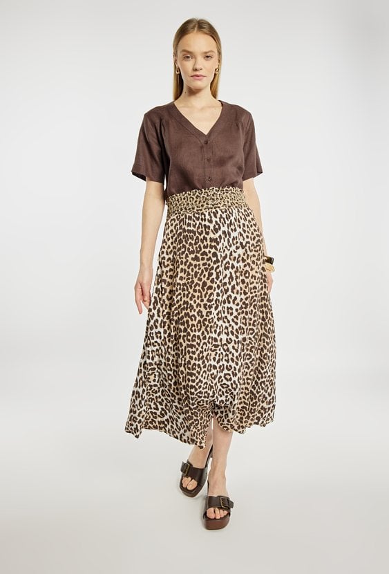 Lnianana bluzka damska