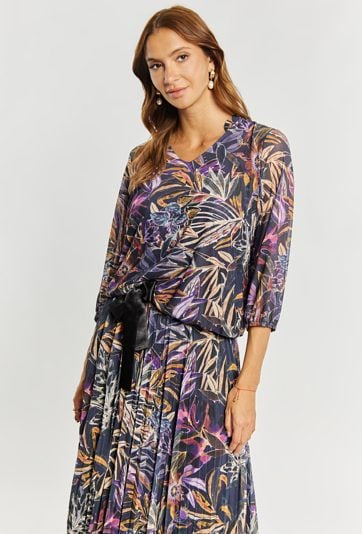 Wzorzysta bluzka damska