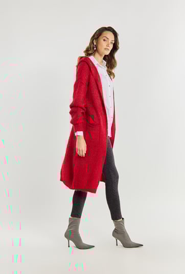 Dłuższy kardigan damski