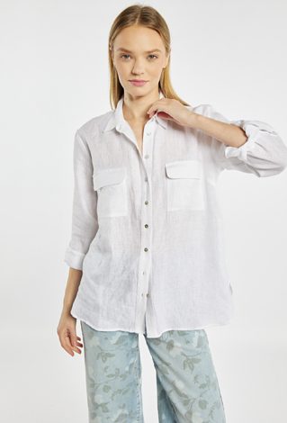 Lniana koszula damska