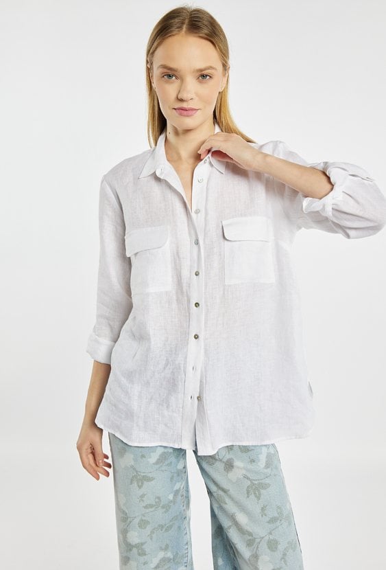 Lniana koszula damska