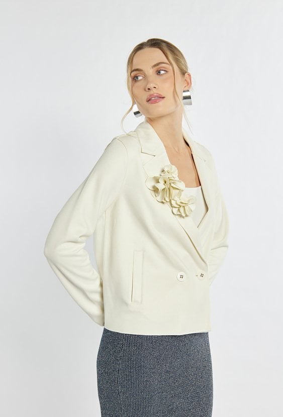 Damska marynarka z imitacji zamszu