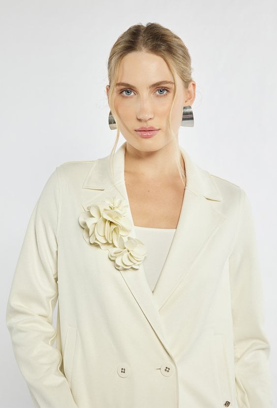 Damska marynarka z imitacji zamszu