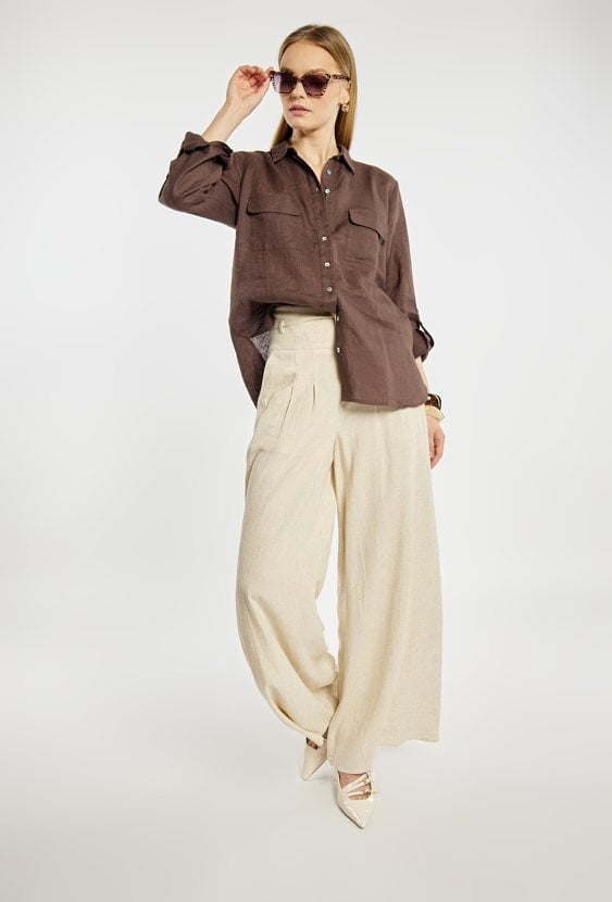 Lniana koszula damska