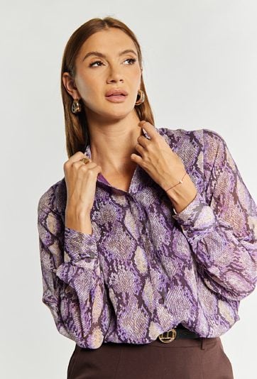 Wzorzysta koszula damska