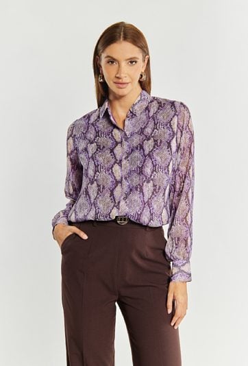 Wzorzysta koszula damska