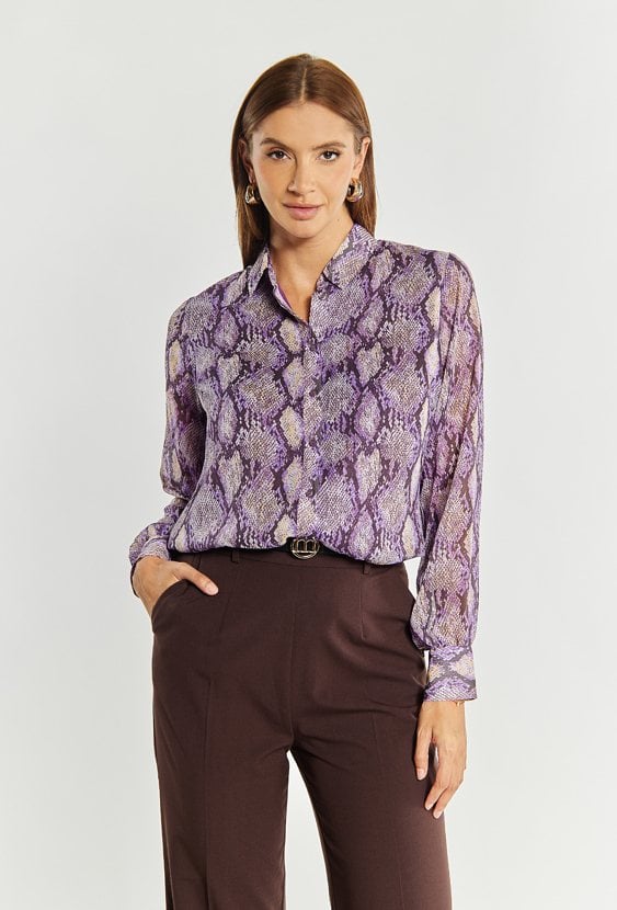 Wzorzysta koszula damska