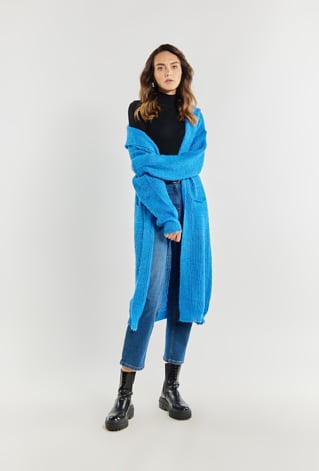 Dłuższy kardigan damski