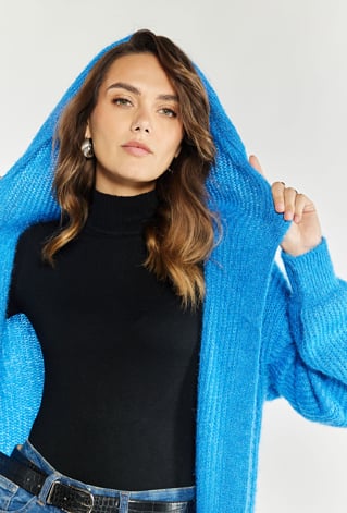 Dłuższy kardigan damski