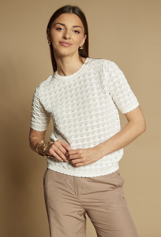 Sweter damski ażurowy